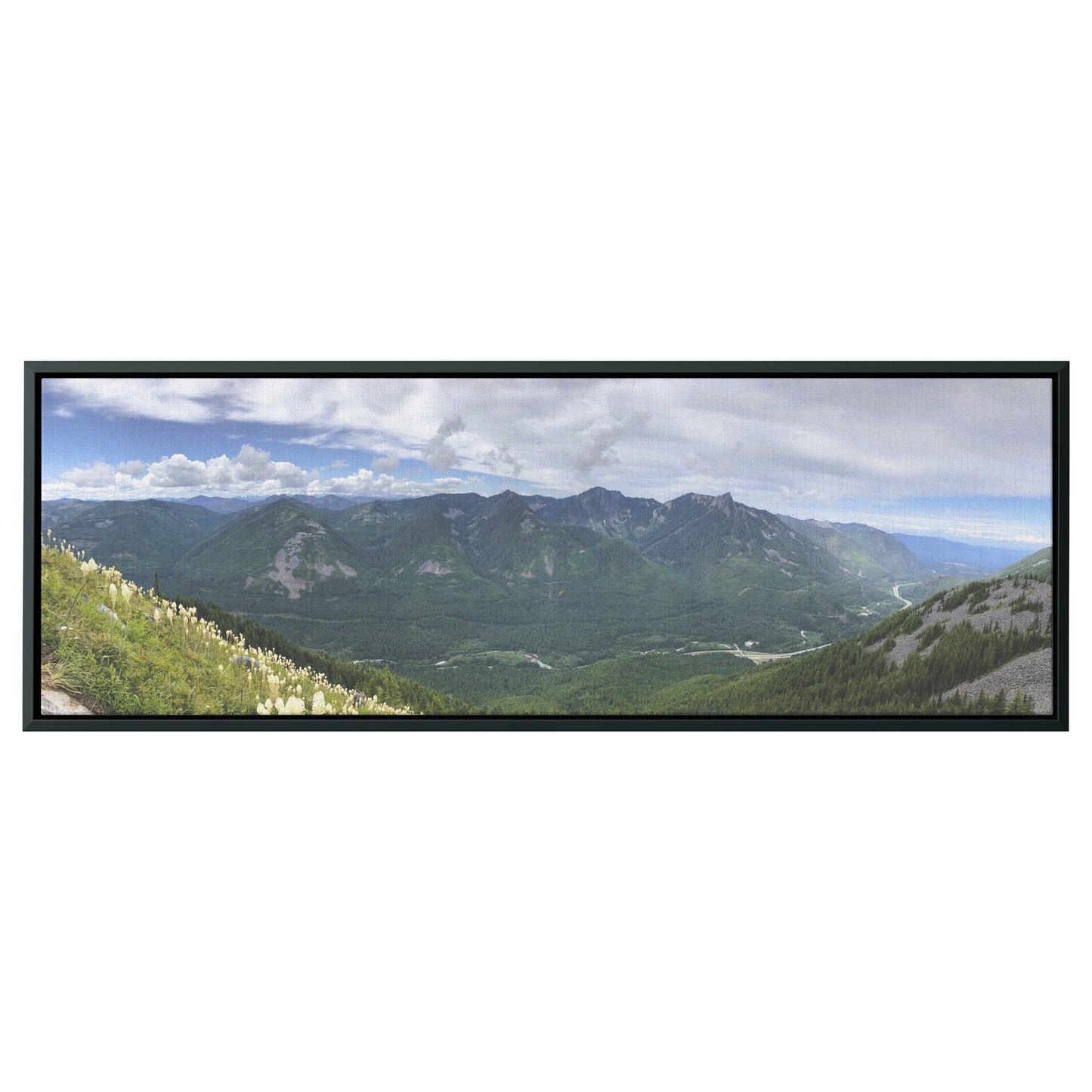 Bandera Mountain Panoramic Framed Canvas