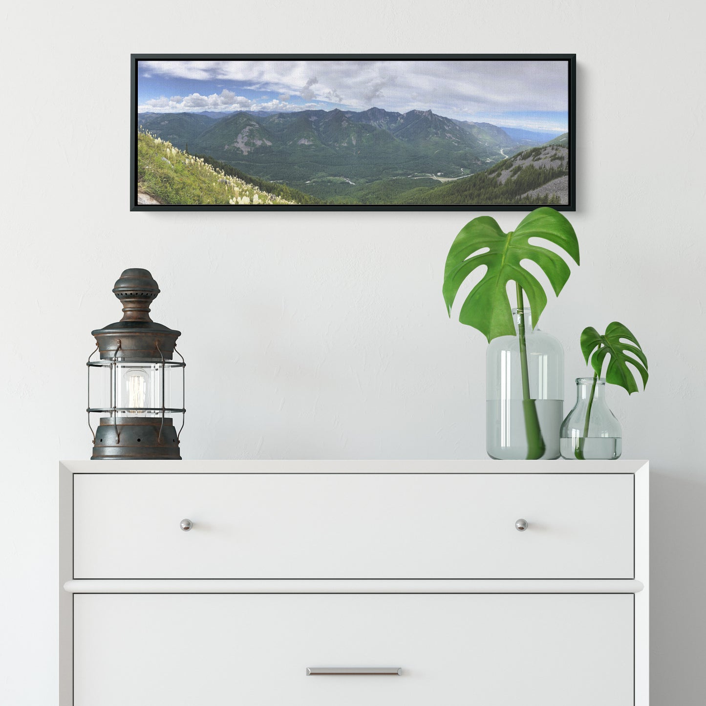 Bandera Mountain Panoramic Framed Canvas