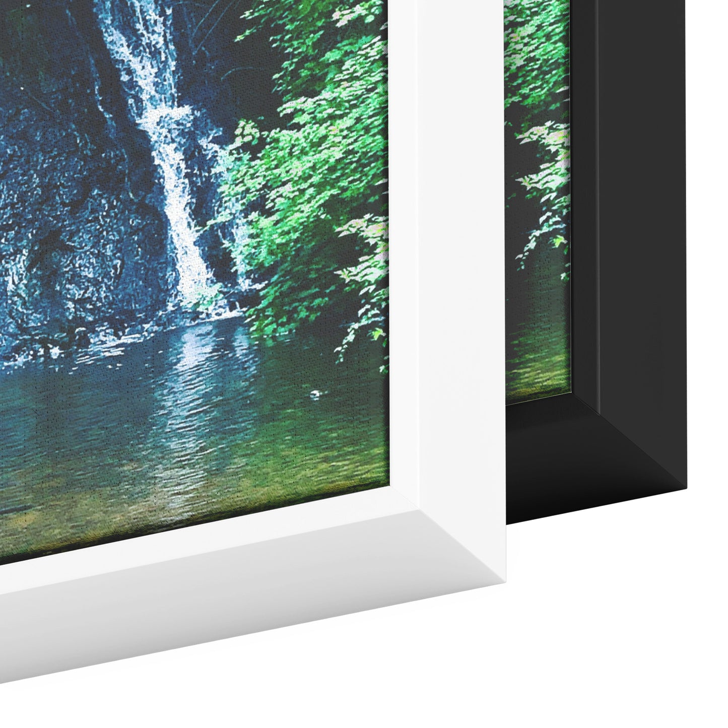 Cherry Creek Falls Framed Canvas