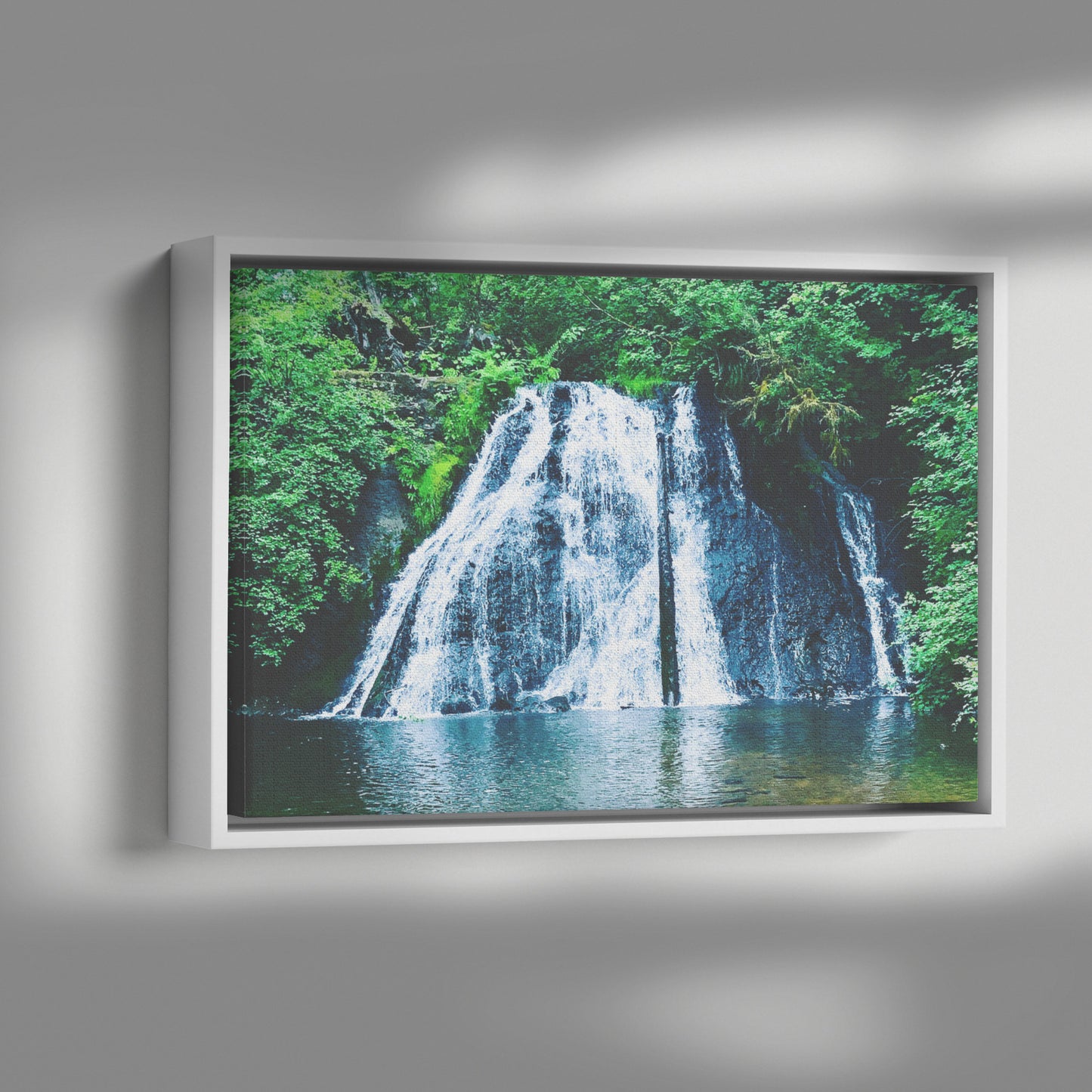 Cherry Creek Falls Framed Canvas