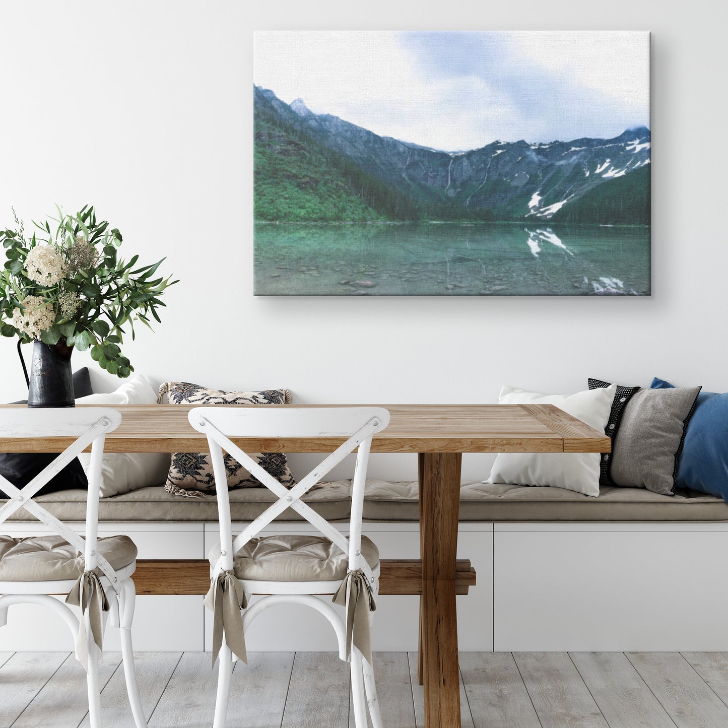 Glacier National Park Lake Canvas Wrap