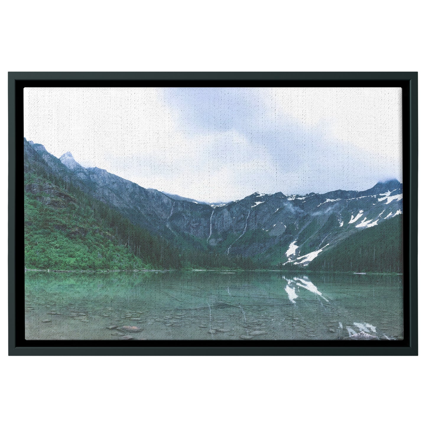 Glacier National Park Lake Framed Canvas
