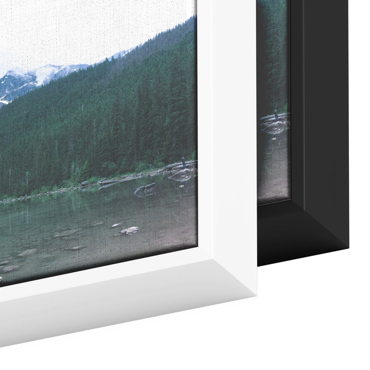 Glacier National Park Lake Panoramic Framed Canvas