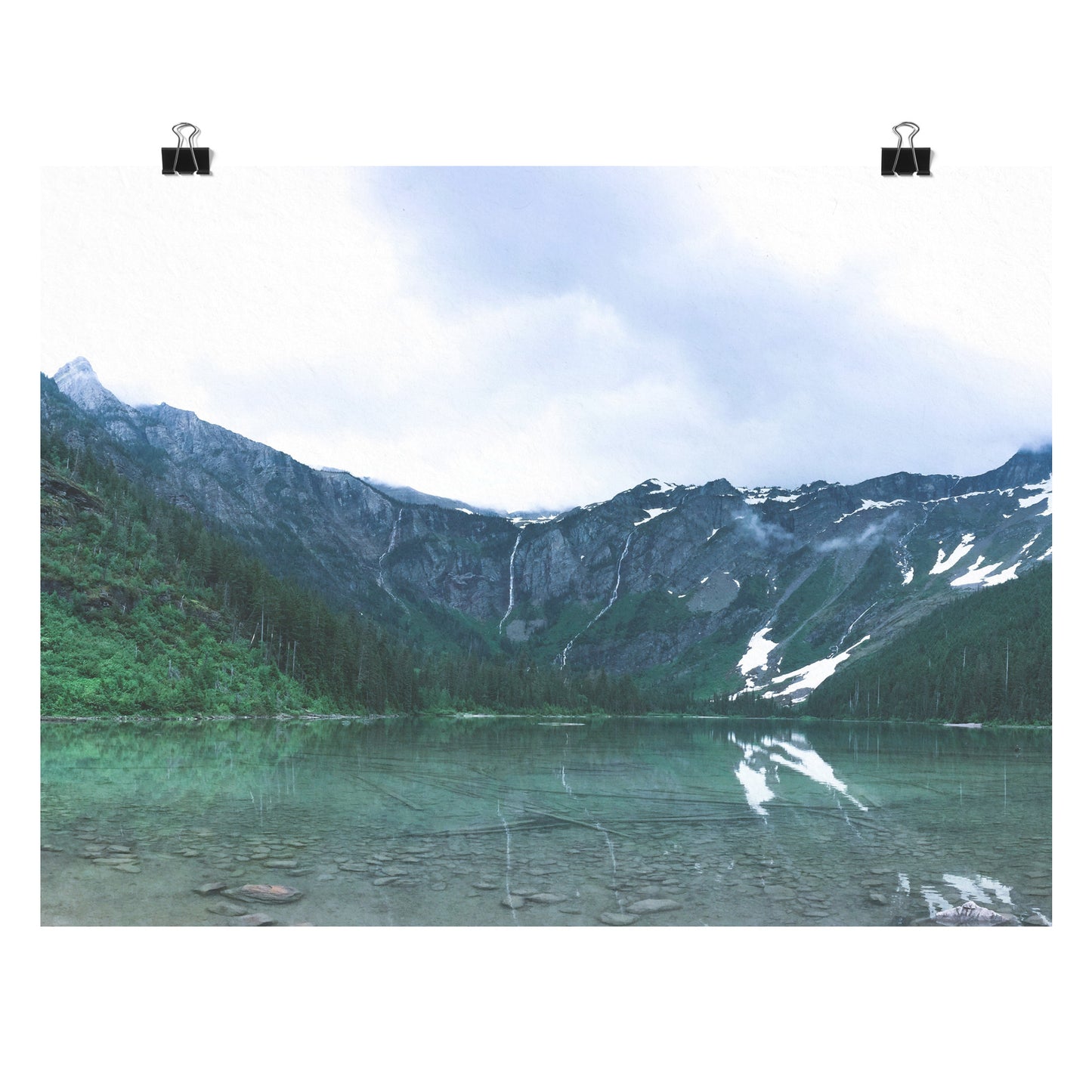Glacier National Park Lake Poster 18x24