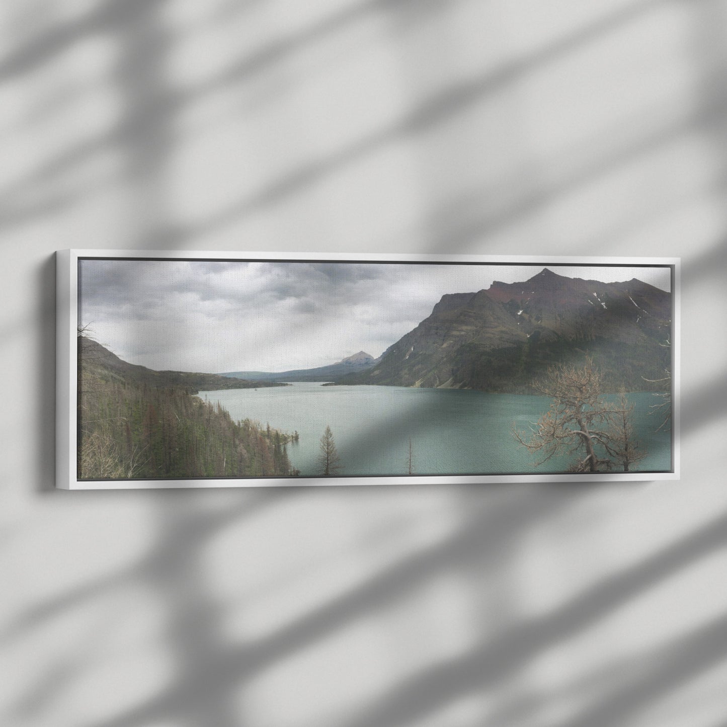 Glacier National Park Panoramic Framed Canvas
