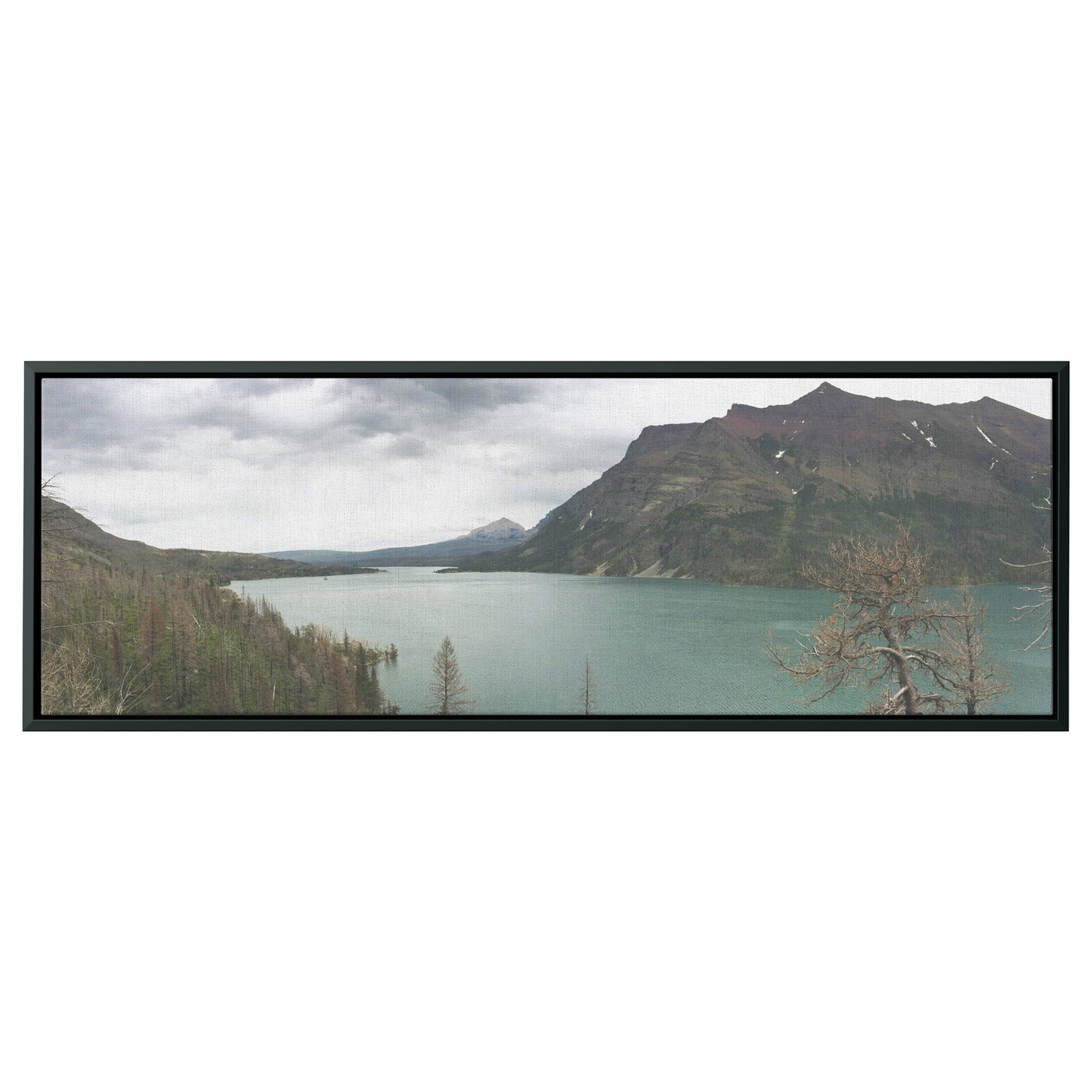 Glacier National Park Panoramic Framed Canvas