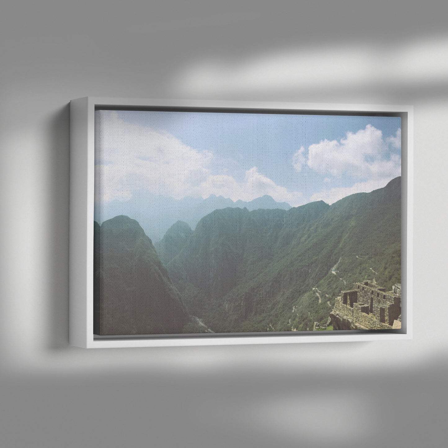 Machu Picchu View Framed Canvas