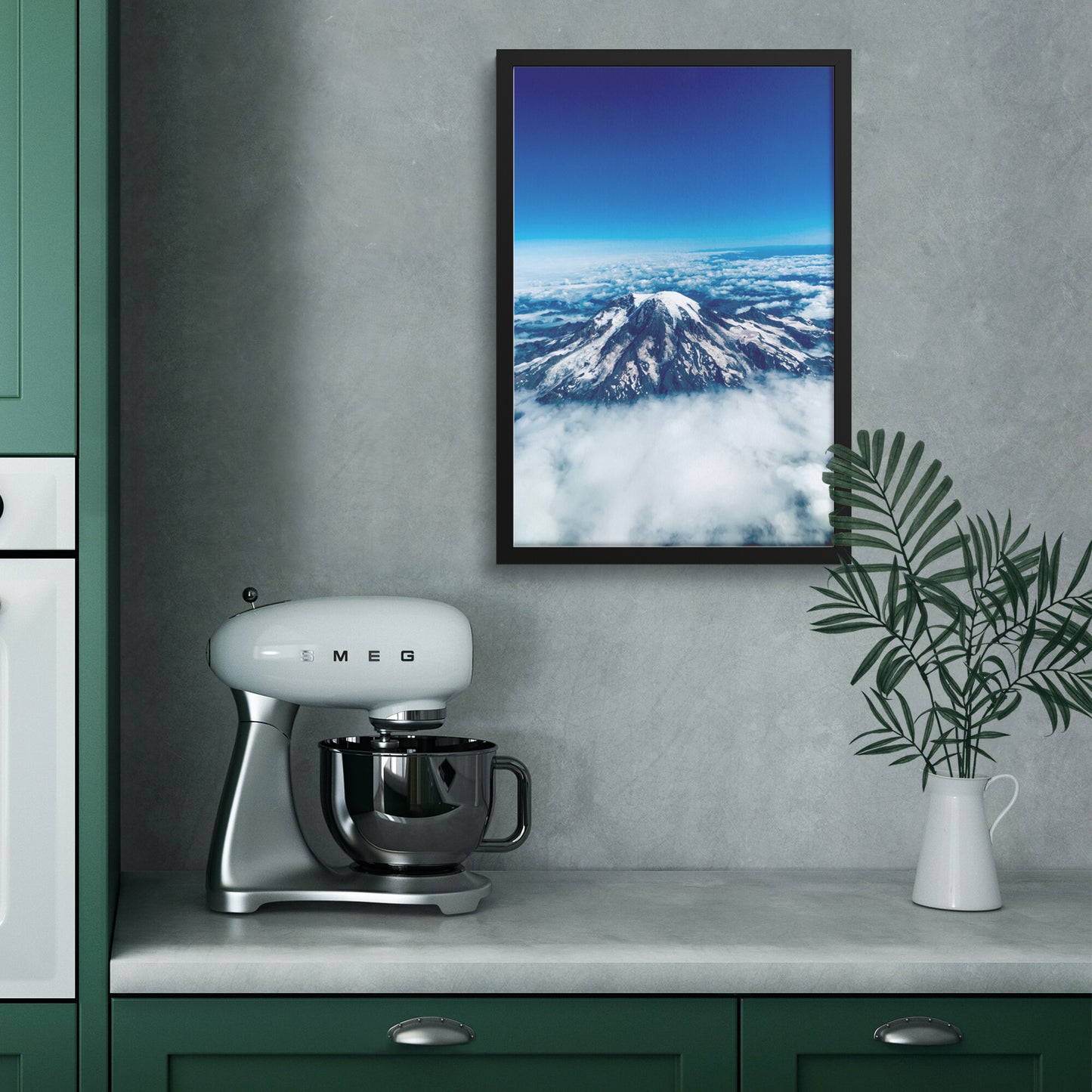 Mount Rainier Aerial Framed Print-Wall Art