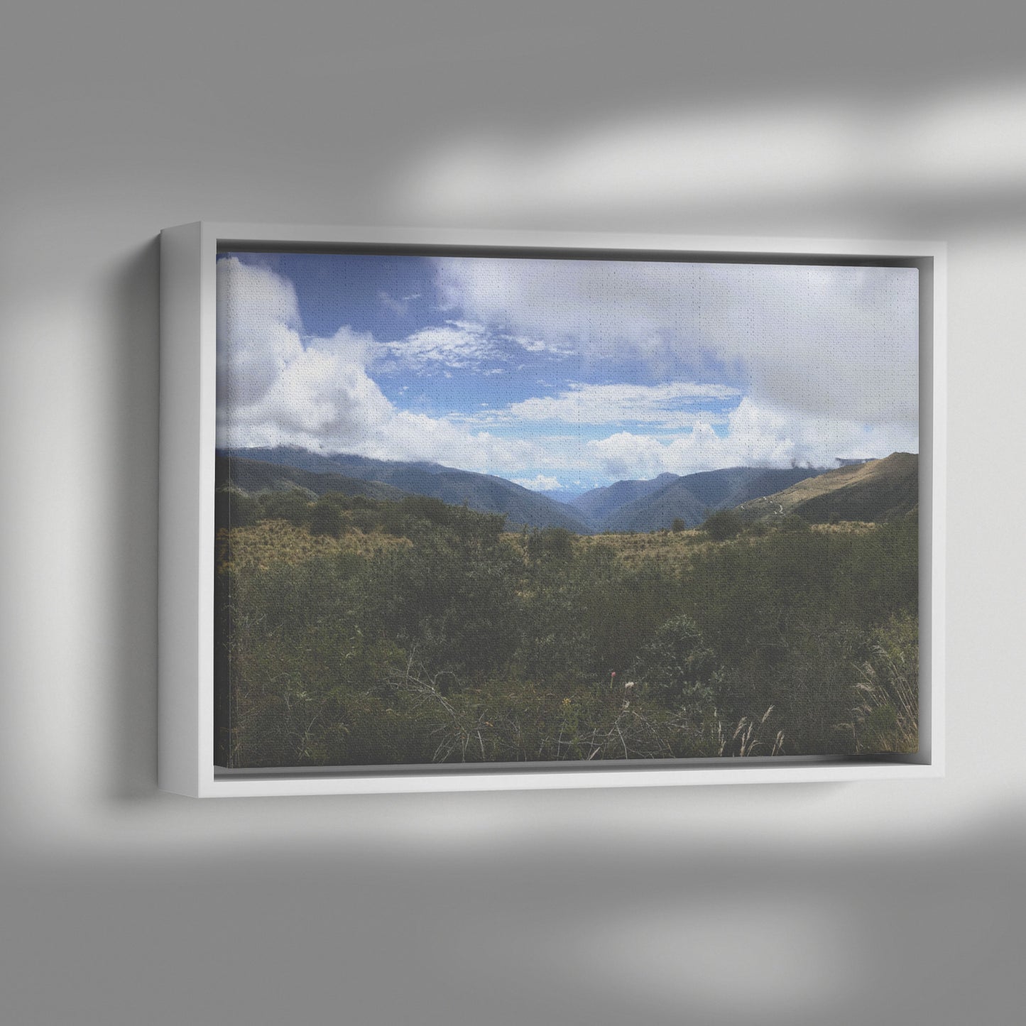Peru Mountains Framed Canvas