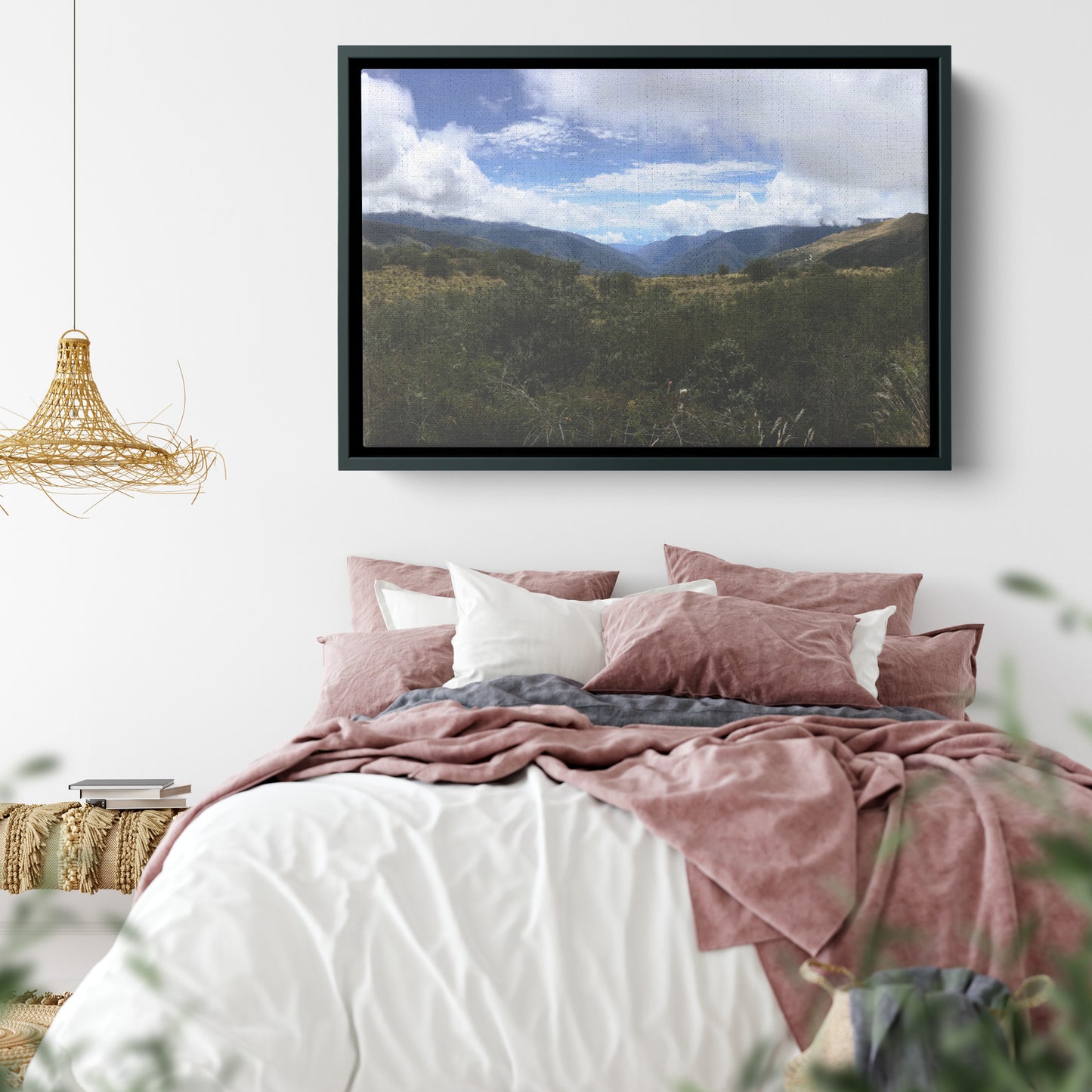 Peru Mountains Framed Canvas
