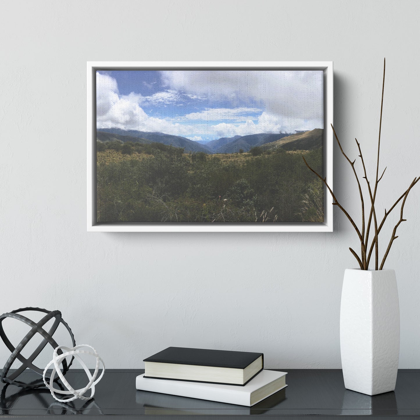 Peru Mountains Framed Canvas