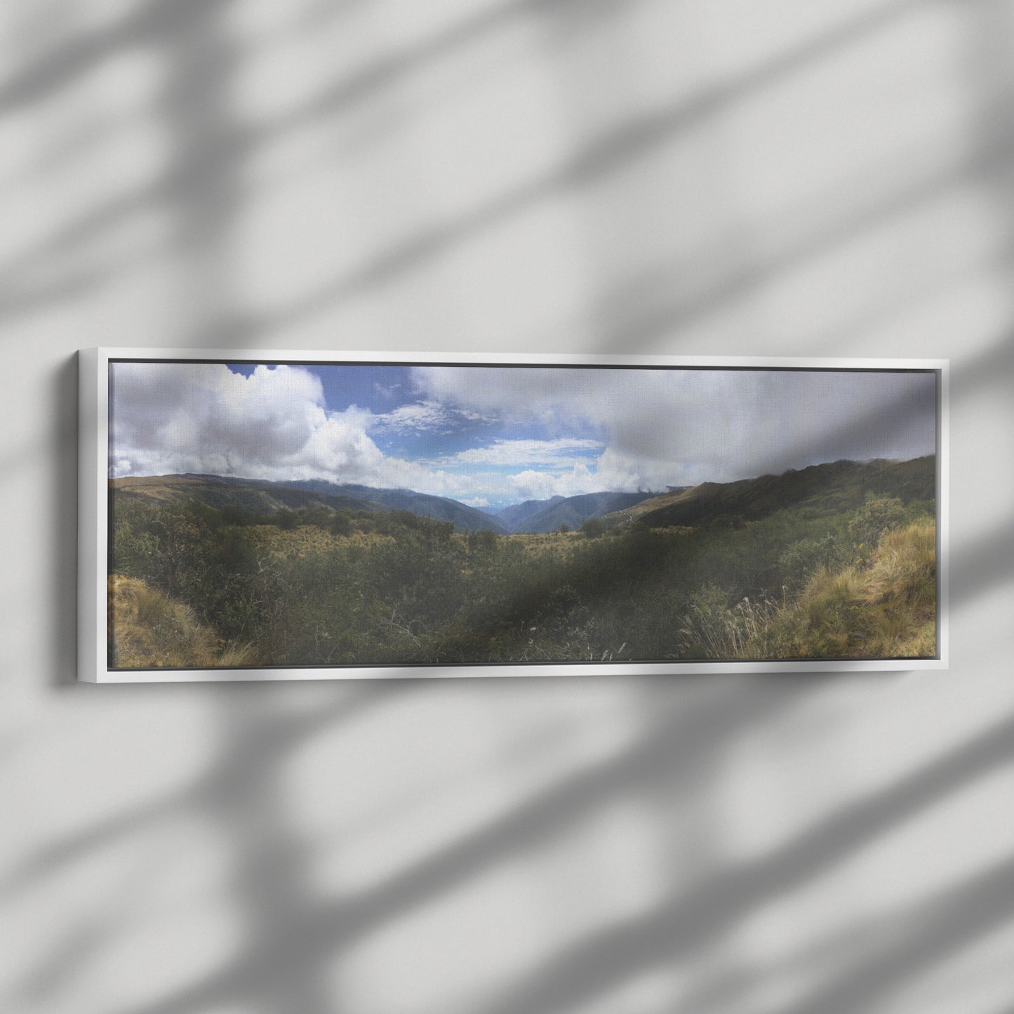 Peru Mountains Panoramic Framed Canvas