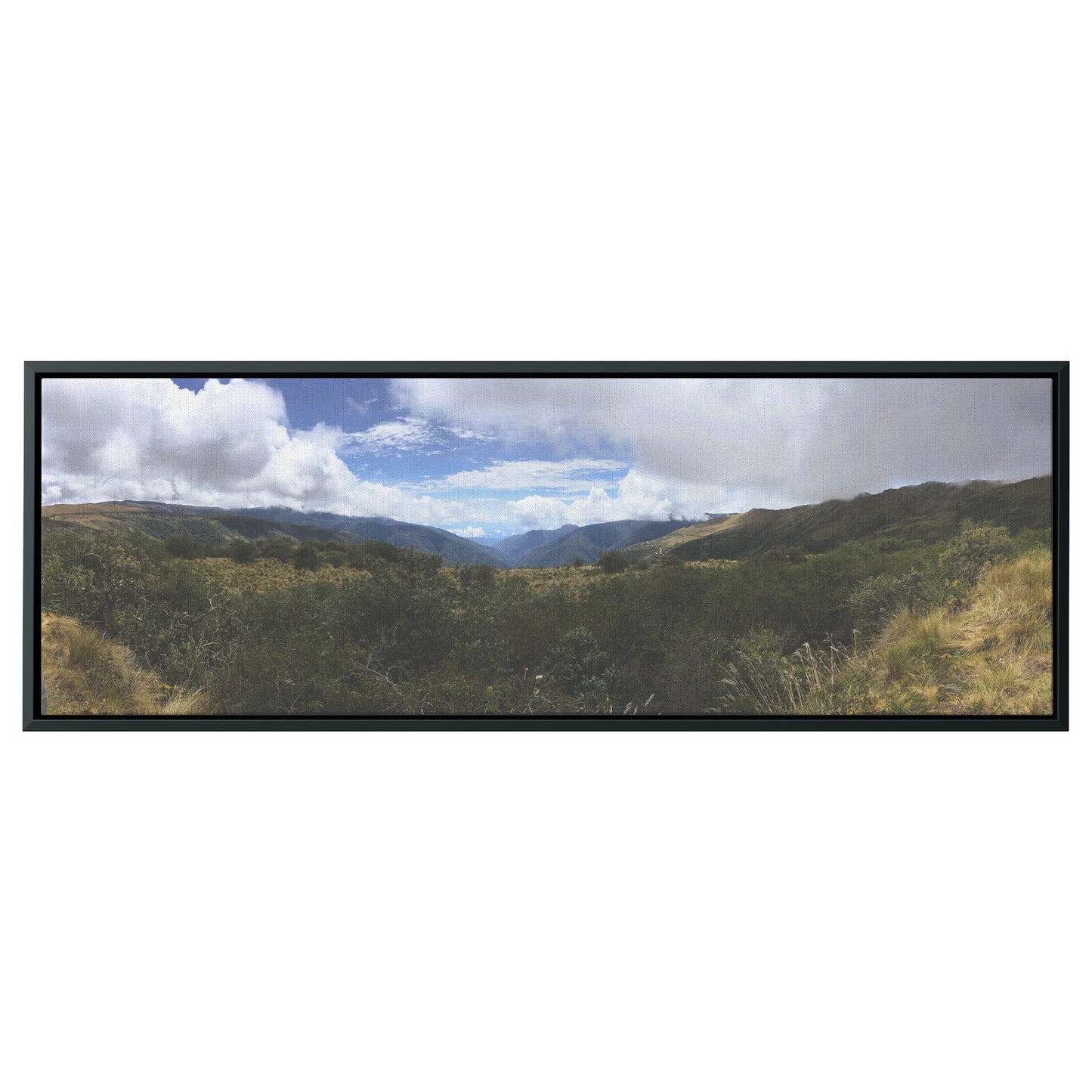 Peru Mountains Panoramic Framed Canvas