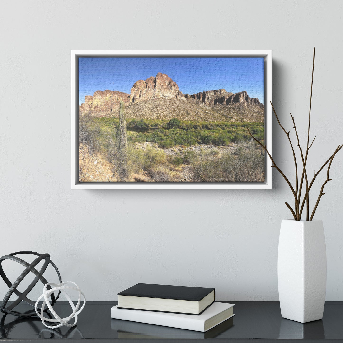 Phoenix Desert Framed Canvas