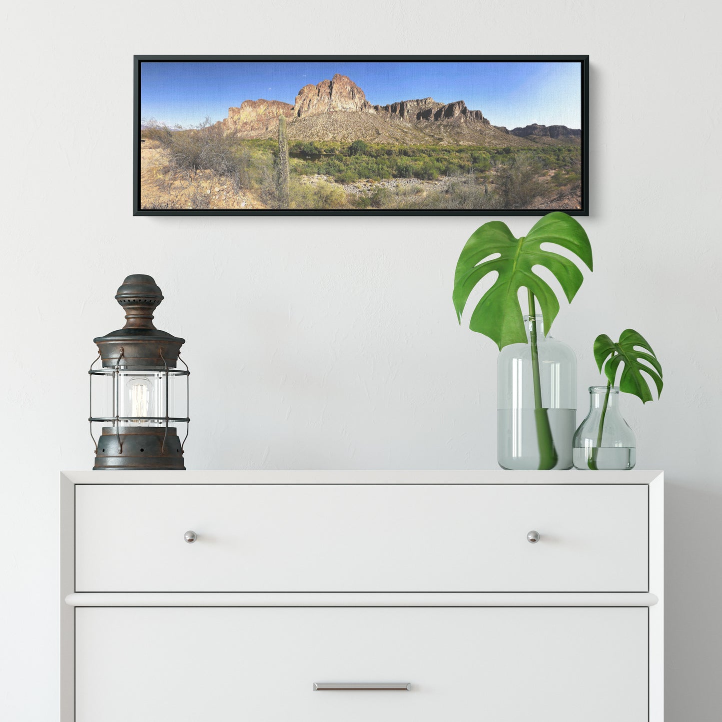 Phoenix Desert Panoramic Framed Canvas