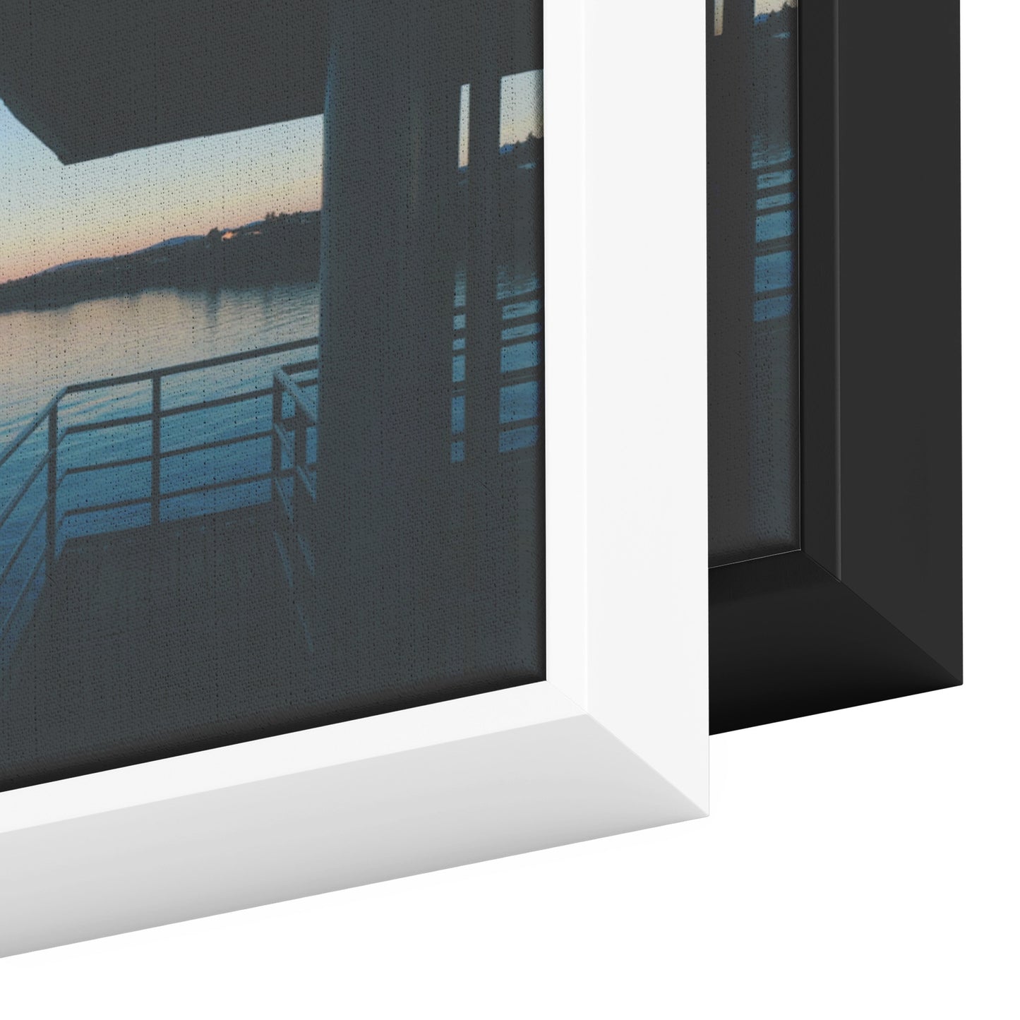 Port Angeles Panoramic Framed Canvas