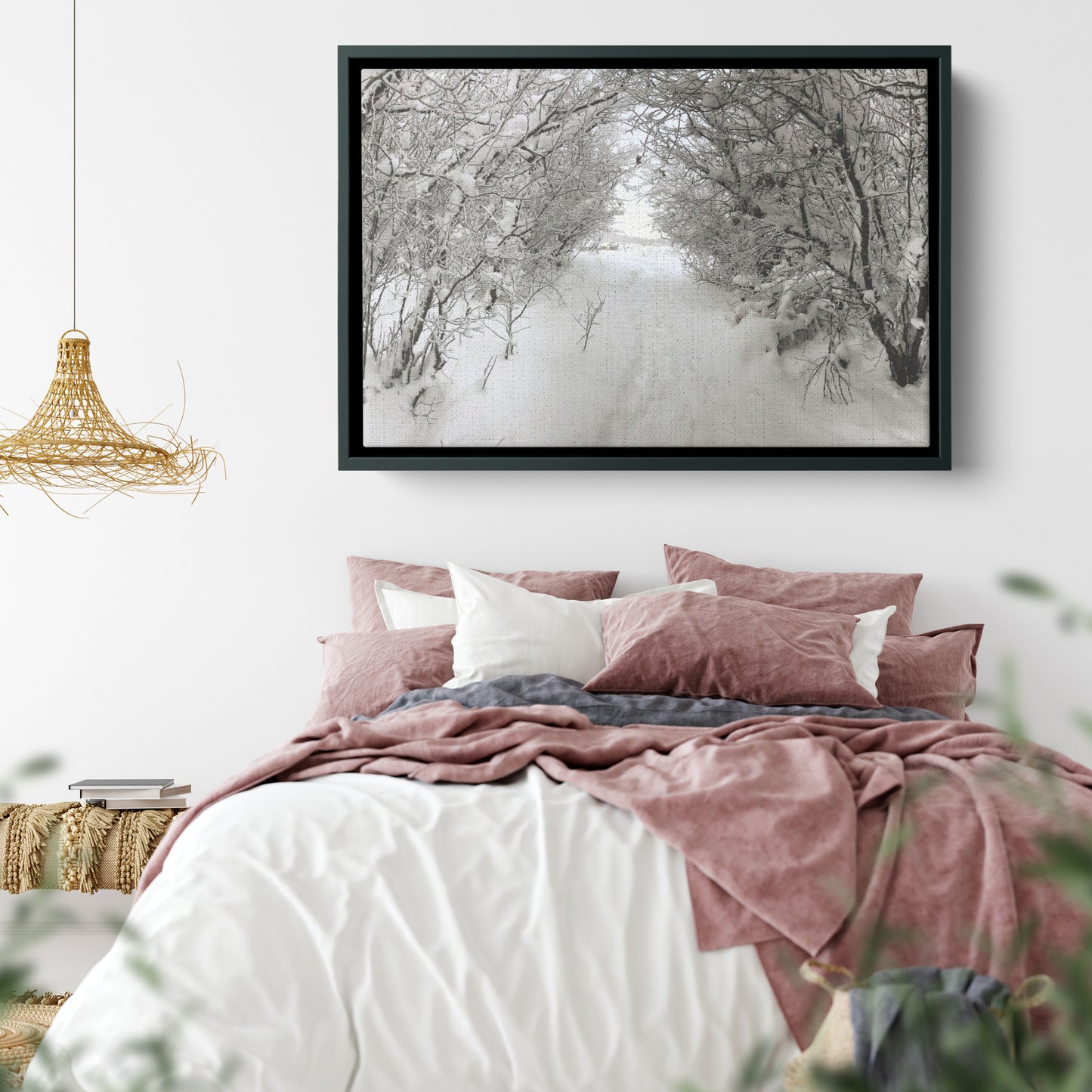 Pullman Snow Framed Canvas