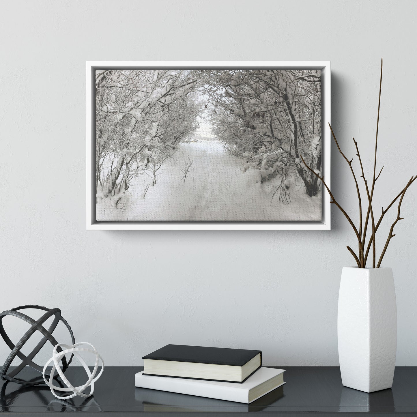 Pullman Snow Framed Canvas