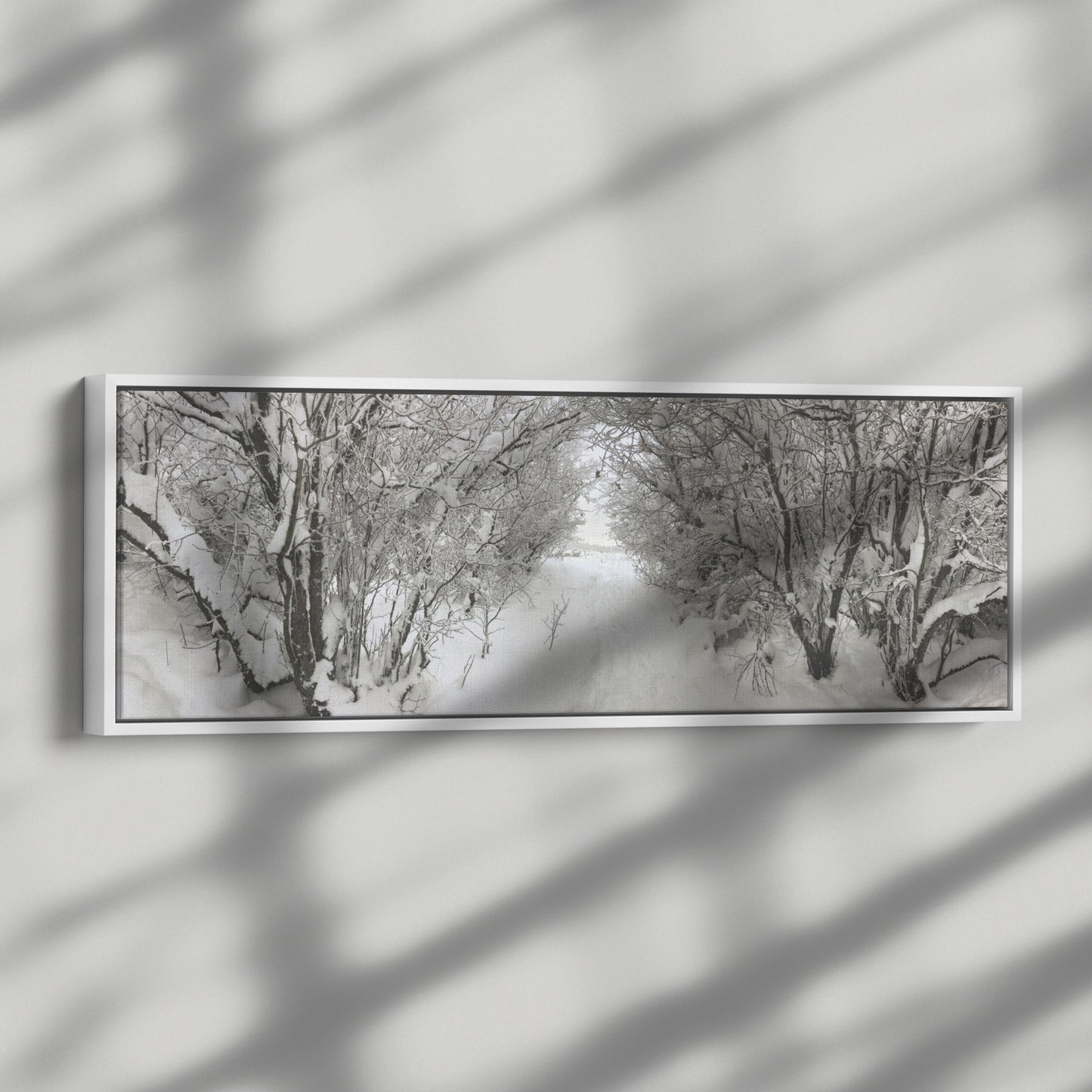Pullman Snow Panoramic Framed Canvas