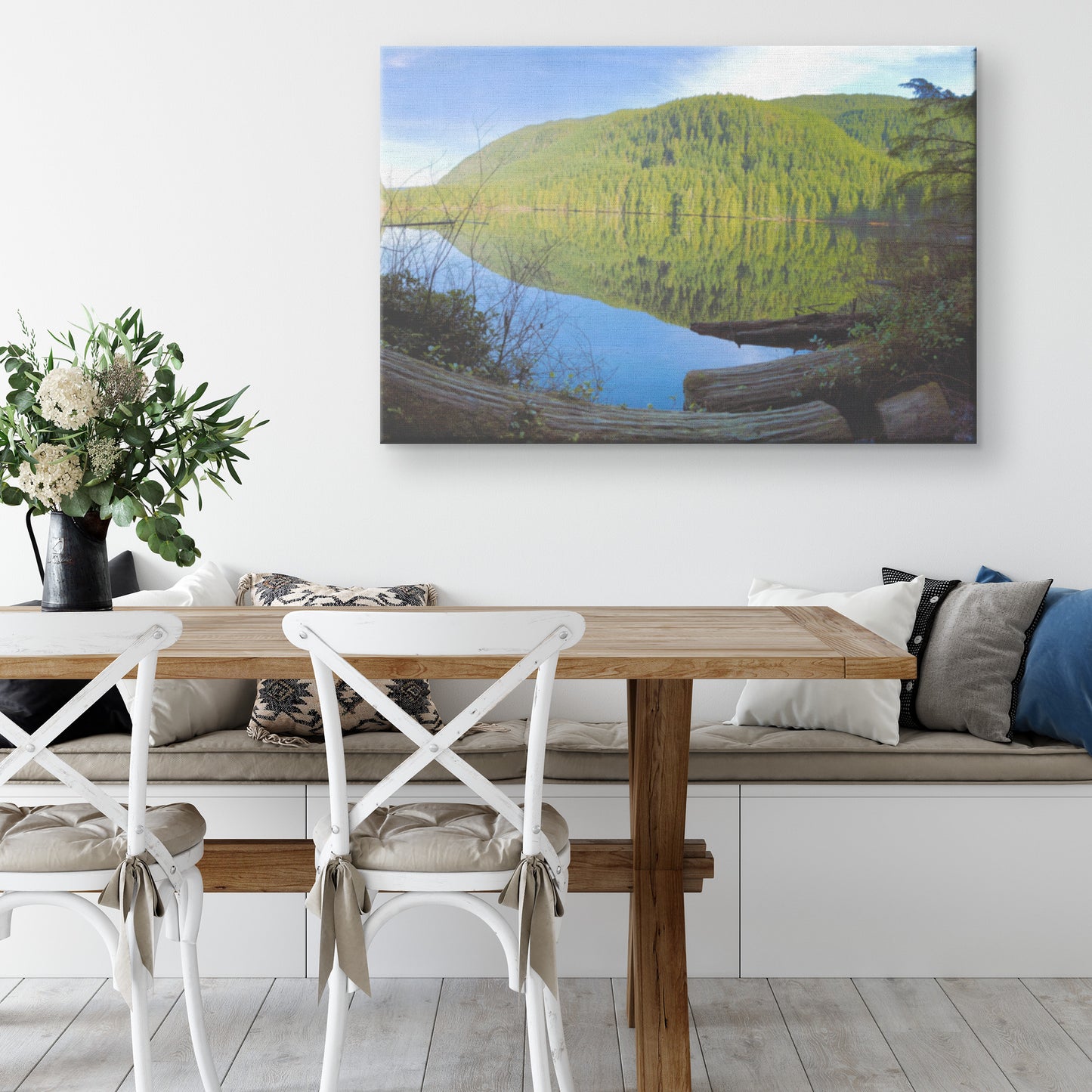 Wallace Falls Lake Canvas Wrap