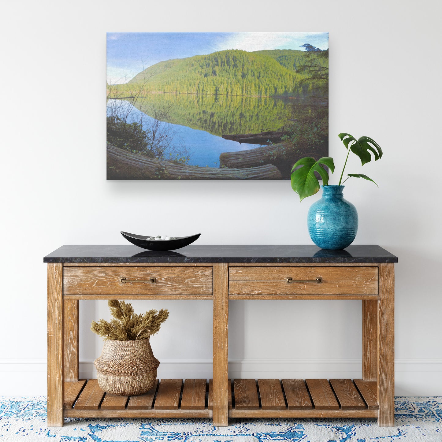 Wallace Falls Lake Canvas Wrap