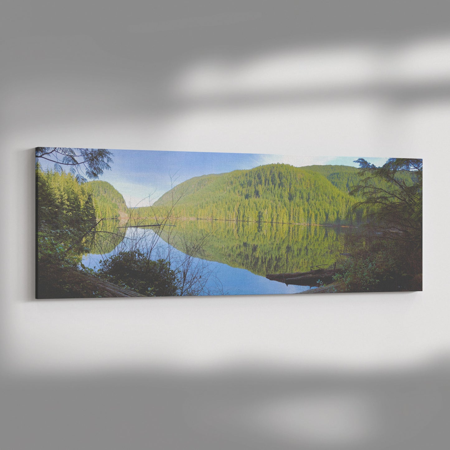 Wallace Falls Lake Panoramic Canvas Wrap
