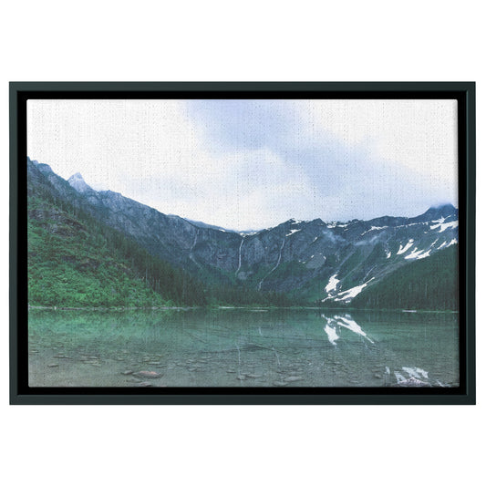 Glacier National Park Lake Framed Canvas