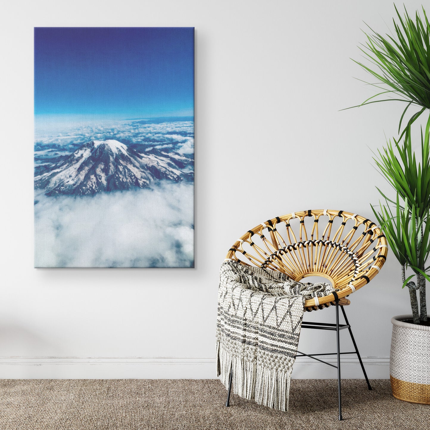 Mount Rainier Aerial Canvas Wrap-Wall Art