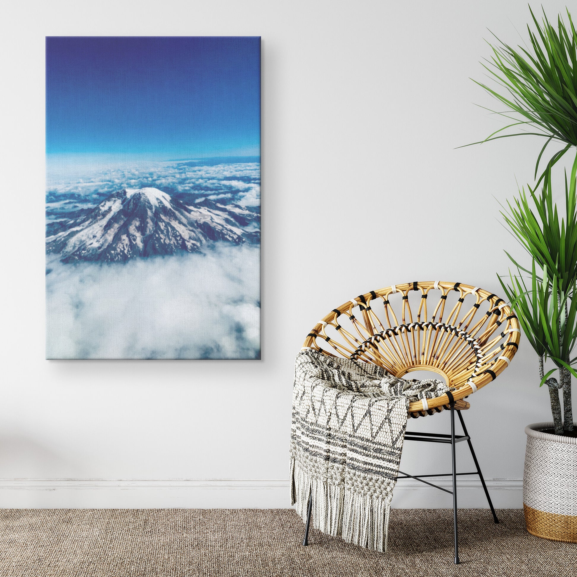 Mount Rainier Aerial Canvas Wrap-Wall Art