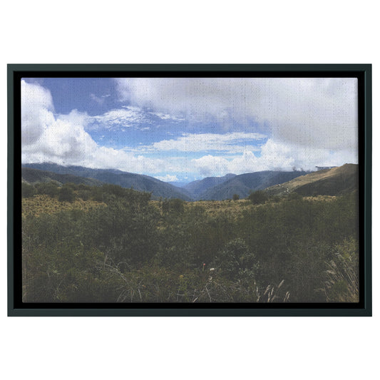 Peru Mountains Framed Canvas
